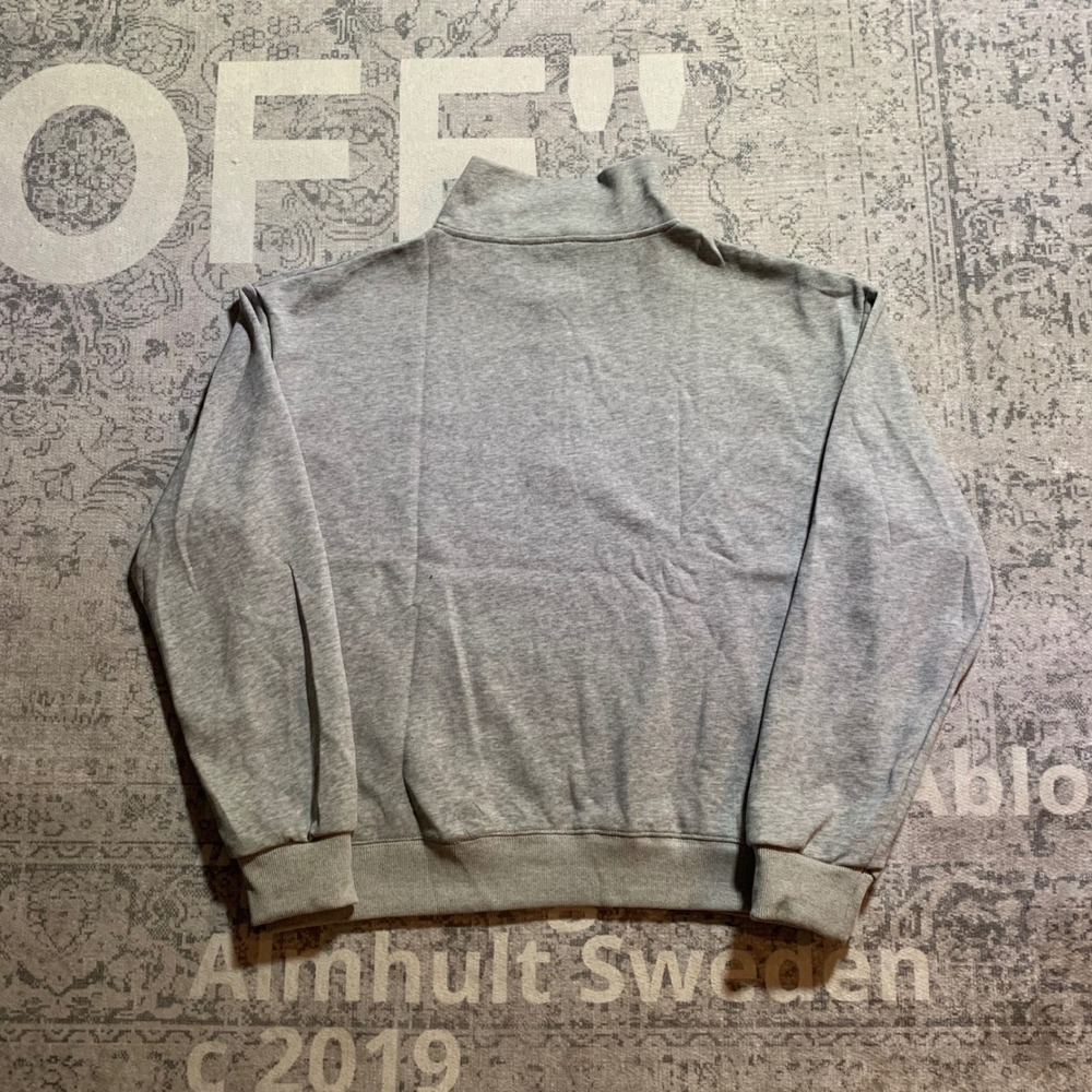 Alo Yoga Grey Heather Quarter Zip Pullover and Open Leg Sweatpants Set Medium - Picture 6 of 11
